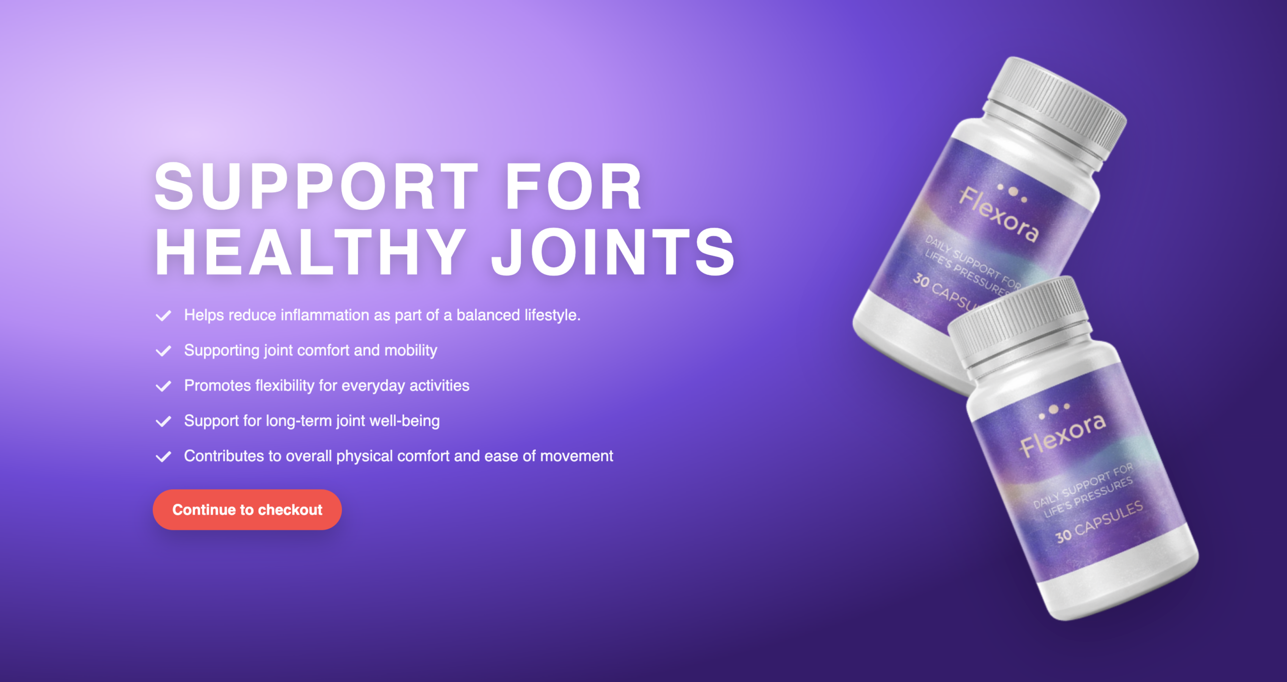 Flexora Joint Capsules Official Banner